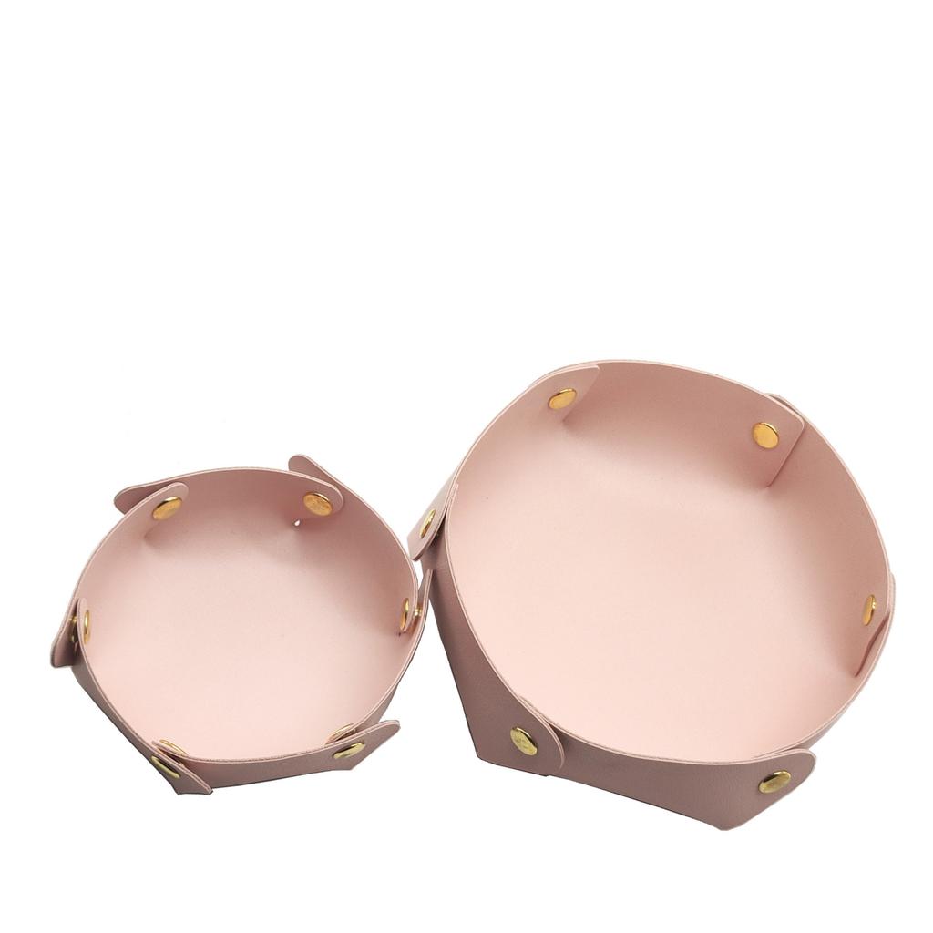 1PC Leather Storage Box Portable Organizer Jewelry Cosmetic Key Stuff Storage Basket Folding Desktop Organizer Case