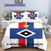 Hamburger Sportverein Pattern Bedding,Quilt Set Quilt Cover Pillowcase Home Birthday Gift(1 * Duvet Cover + 2 * Pillowcase, Without Core)