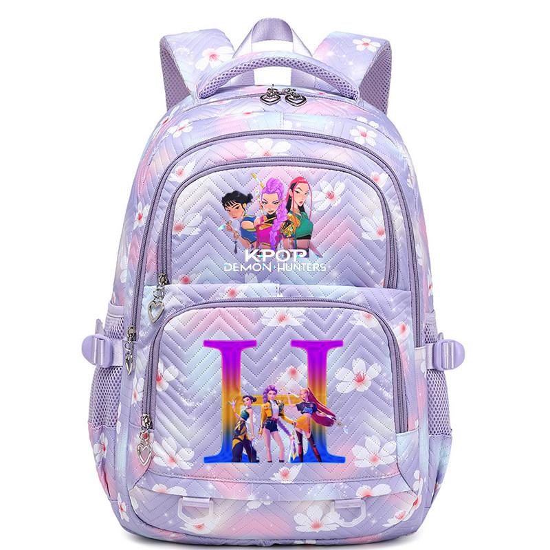 Kinder Mädchen Kpop Rumi Zoey Mira Buchstaben Aufdruck Student Schultasche Wasserdichter Rucksack
