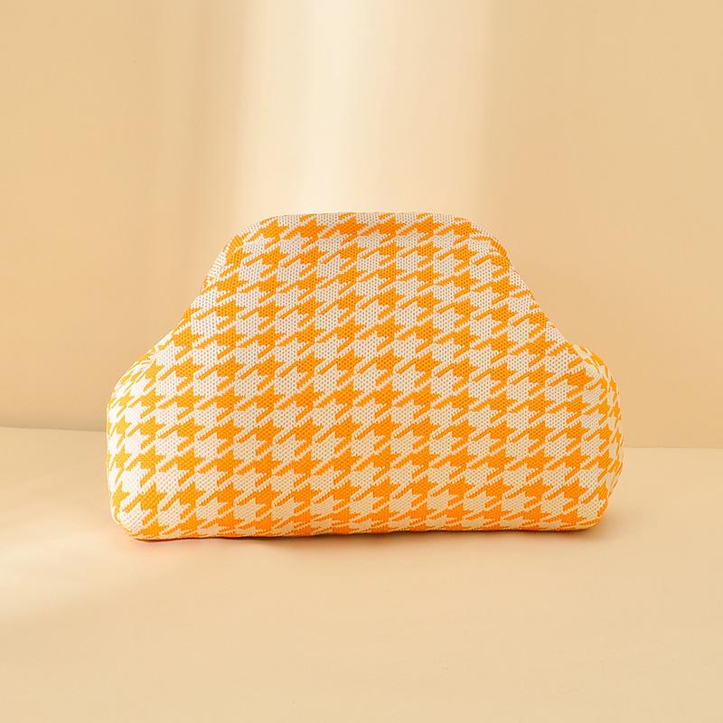 Pochette a Maglia Rigata - Borsa da Giorno Capiente per Trucco e Oggetti Essenziali