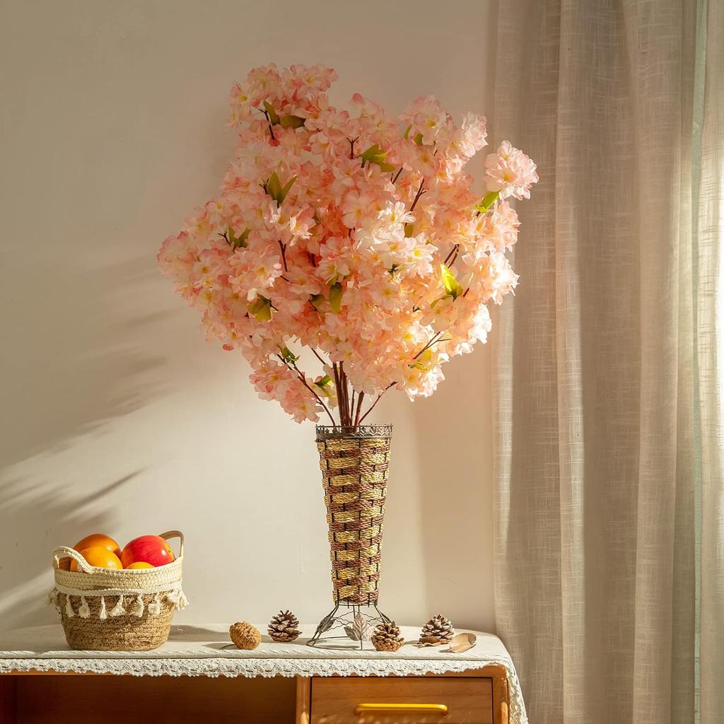 1/3pc Artificial Cherry Blossom Flowers Pink Silk Cherry Blossom Home Garden Wedding Table Centrepiece Party Event Spring Decor