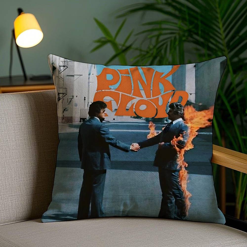 Band P-PinK FloydE Pillow Case Sofa Short Plush Double-sided HD Printing Room Home Office Gift Cushion Cover 30cmx30cm