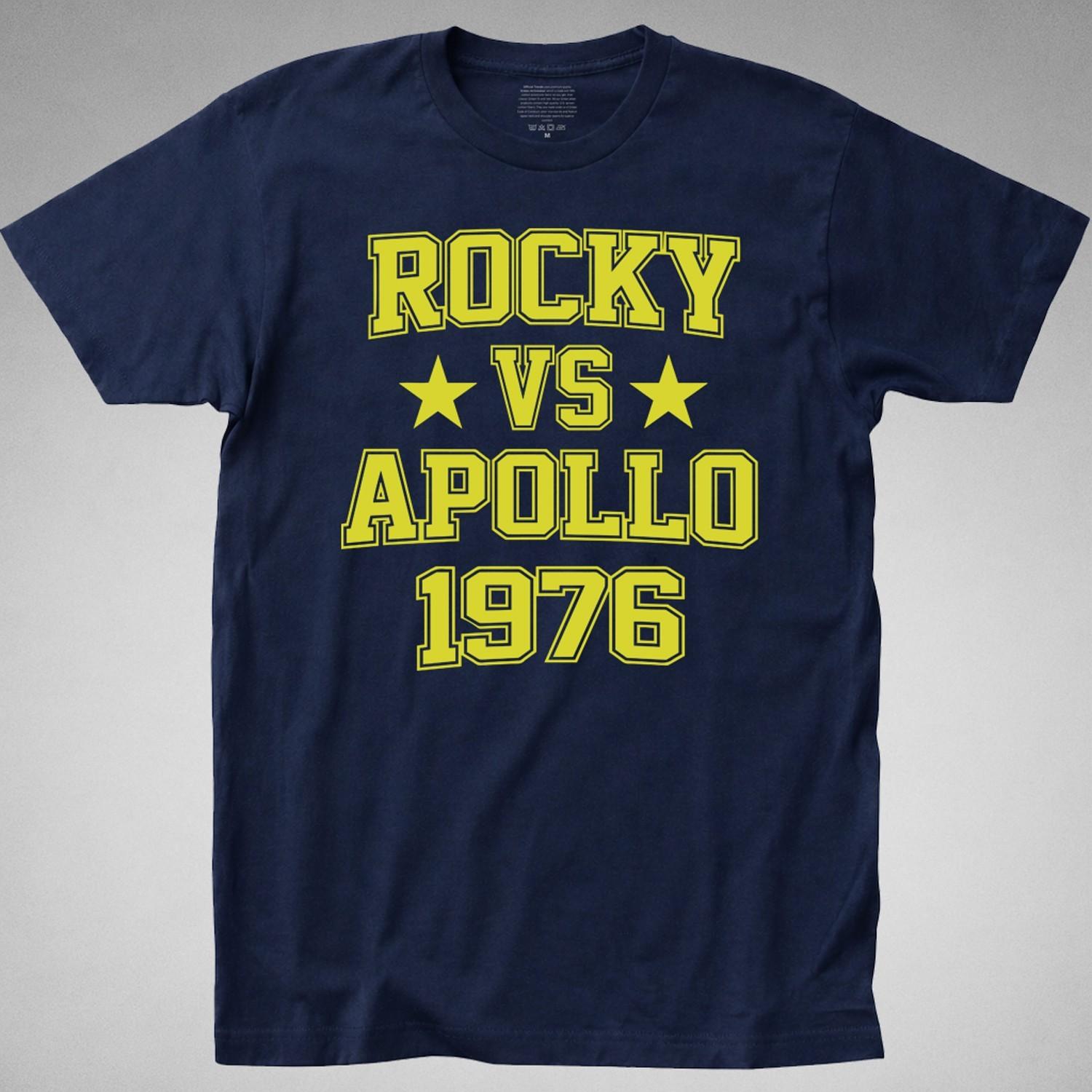 Rocky vs Apollo T-SHIRT balboa creed boxing 70s 80s 1976 match movie fight Tee 3XL