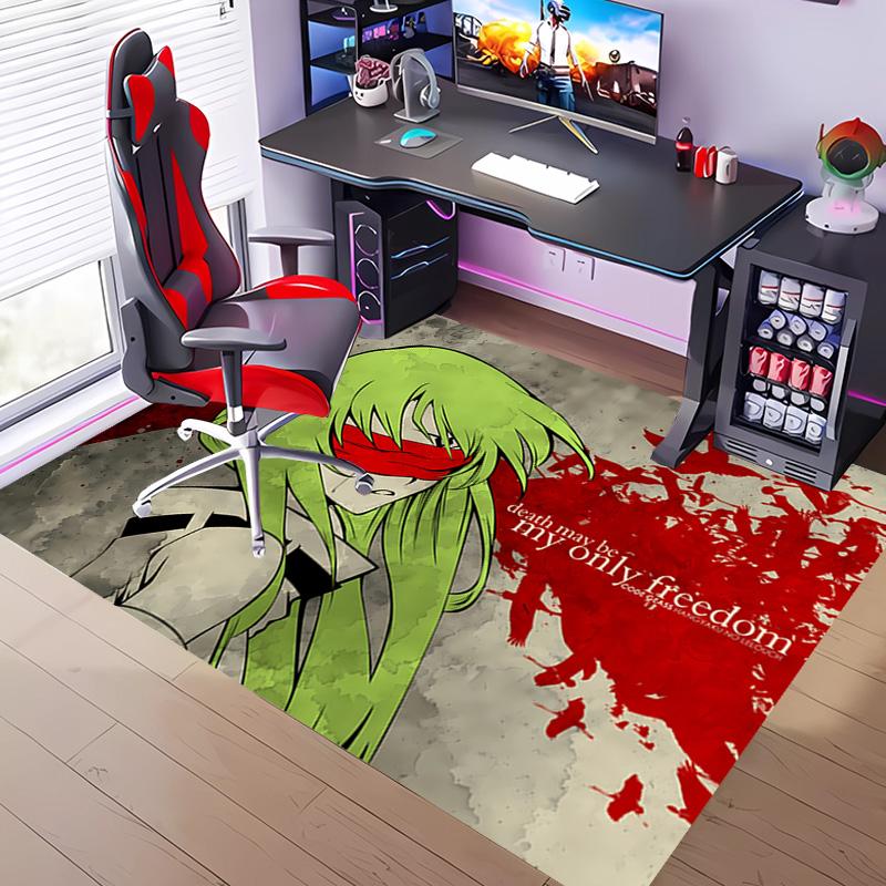 Anime Code Geass -Themed Entrance Mat,Non-Slip Mat Area Rug,Room Decor,Outdoor Decor,Kitchen Rug,Doormat - Machine Washable,Easy to Clean