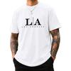 Men LA Los Angeles Graphic T Shirt Cotton Crewneck Streetwear