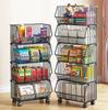 Kitchen Storage Rack, Floor To Floor, Multi-layer Household Movable Cart, Fruit and Vegetable Basket Snack Toy