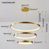 Modern Nordic Gold LED Chandelier - Luxury Ring Light for Living Room, Bedroom, or Restaurant