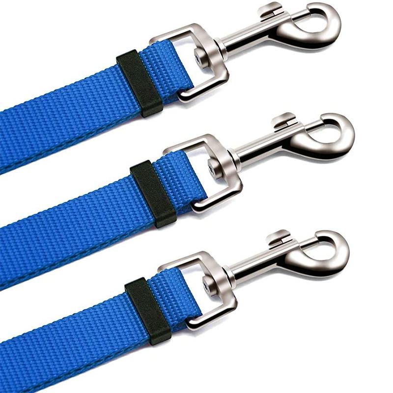 3 In 1 Durable Nylon Dog Leash with Padded Handle Three- Way Pet Leash Adjustable Detachable Lead for Small Medium Large Dogs