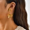 Vintage Exaggerated Hollow Flower Big Earrings for Women, Stainless Steel Long Earrings, Fashion Unique Design Statement Jewelry