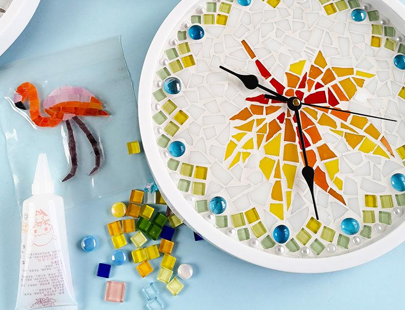 DIY Handmade Wall Clock Kit – Creative Collage for Children and Adults