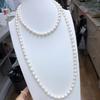 Collar Largo de Perlas de Agua Dulce Genuinas con Cuentas - Joyería Versátil para Apilar Regalo para Amigos y Familiares