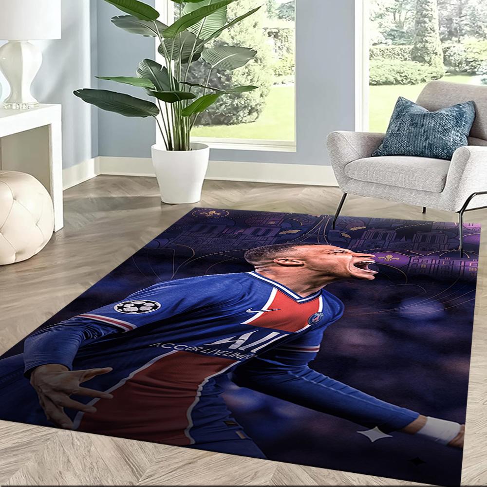 Mbappe 180 Carpet Design for Study room Living Rooms Dining Room Entryway Anti-slip Rug Anime Office Decor