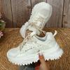 Clunky Sneaker Platform Elevating Shoes Breathable Comfortable Four Seasons Casual Sports Shoes Fashion Matching Couples Outdoor Fashion Shoes