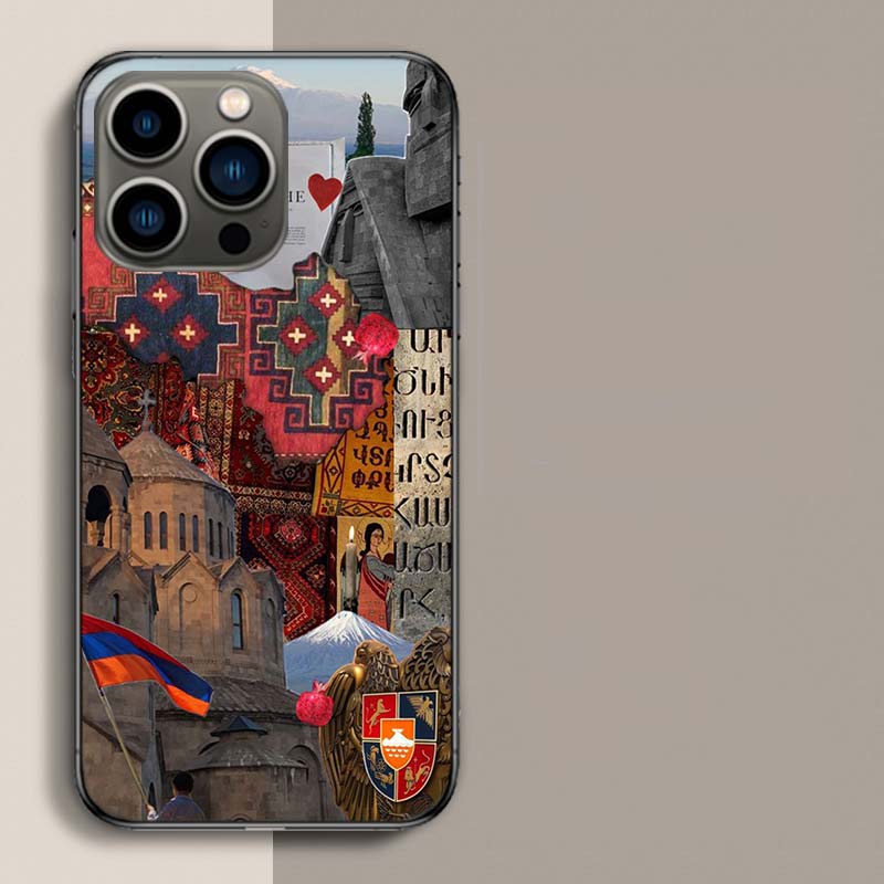 Armenia Flag Passport ART Phone Case For Iphone 17 Air 15 Pro 14 Plus 16 Pro Max 12 13 Mini 11 16E X XS Cover Cute Fundas