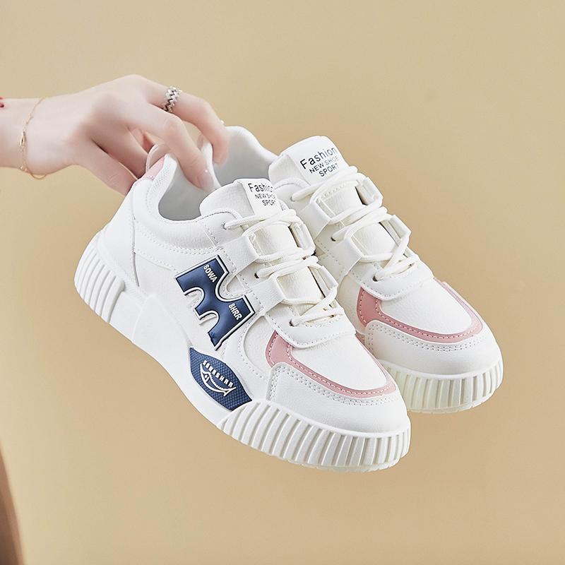 CRLAYDK 2024 Fall New Women Fashion Sneakers Comfortable Casual Skateboarding Walking Shoes Lace Up Shopping Tennis for Lady