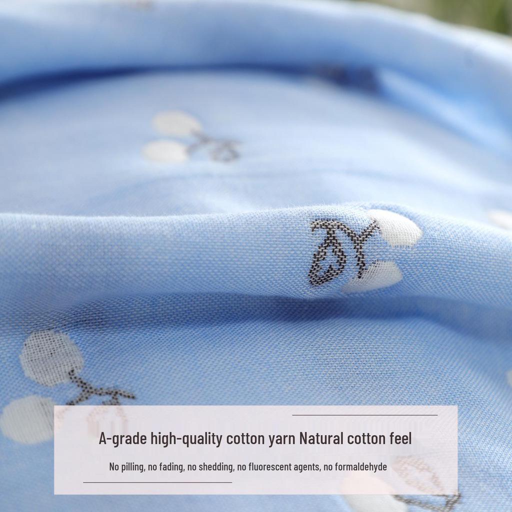 Pure Cotton Six-Layer Gauze Sweat-Absorbent Pillowcase for Adults and Kids, Class A Quality