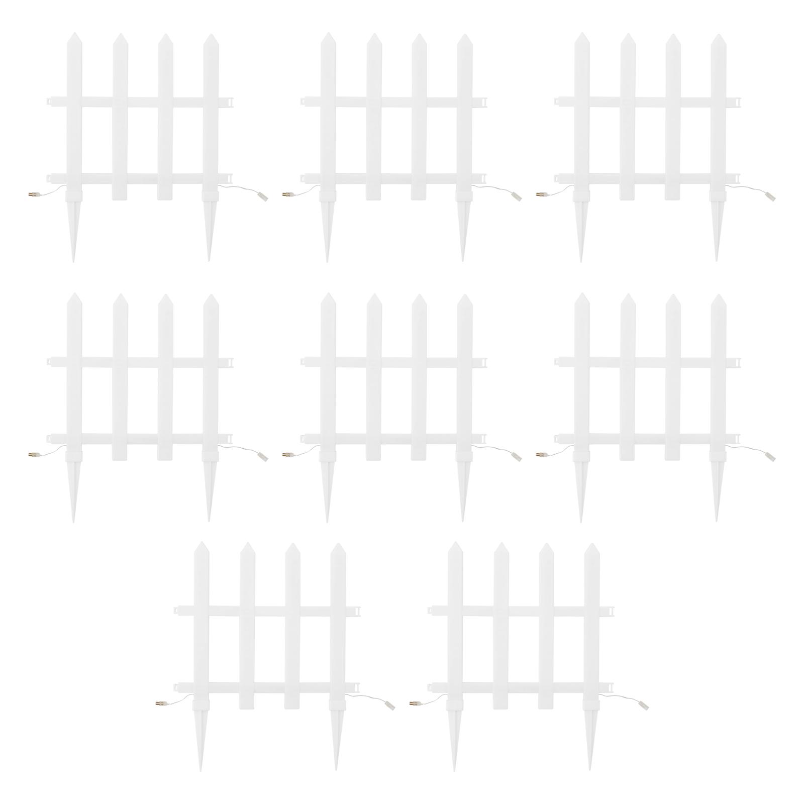 

8 Pack LED Garden Fence Lights Outdoor, Waterproof White Christmas Decor with 2 Modes for Yard Party Wedding білий