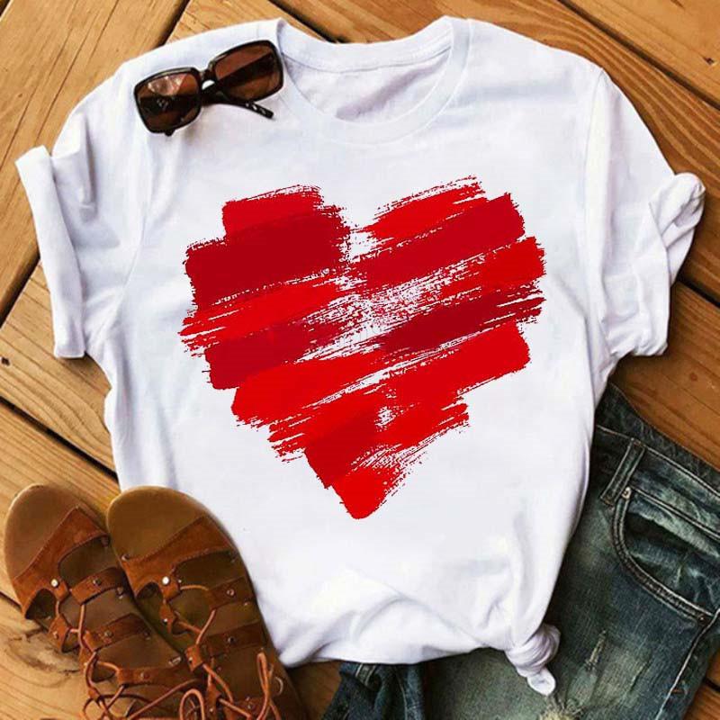 Dámské tričko s potiskem a krátkým rukávem, dámské oblečení