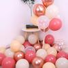 Partyda Balloons, Pack of 60, White, Reddish, Pink, and Rose Gold Balloons, Latex Balloons, Confetti Balloons, Metallic Balloons, Birthday Decorations