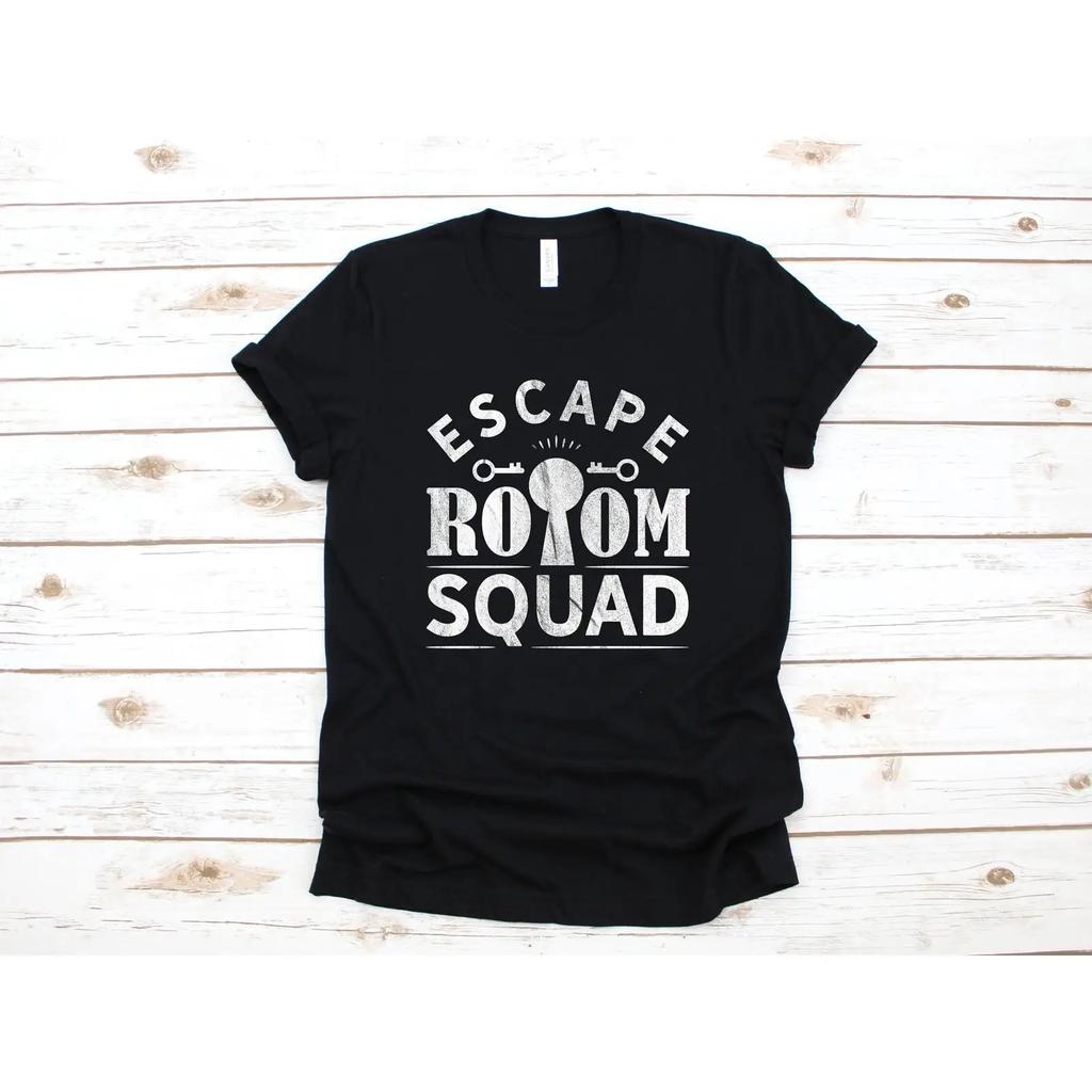 Escape Room Squad T Shirt Funny Matching Rooms Womens SweaT Long Sleeve vintage Washed Casual fashion designer clothes