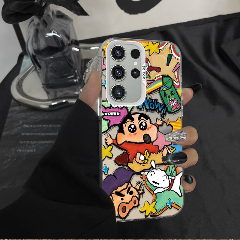 C-Crayon Shin-chans Case for Samsung Galaxy A36 A35 A34 A32 A30 A26 A25 A24 A23 A22 5G 4G A20 A16 A15 A14 A13 A12 Acrylic Cover