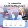 Gradient Color Head-Mounted Bluetooth Headphones with Lights - In Stock Bestseller