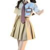 Women's Japanese JK Uniform Style Striped Short Sleeve Blouse - Versatile & Chic Summer Top