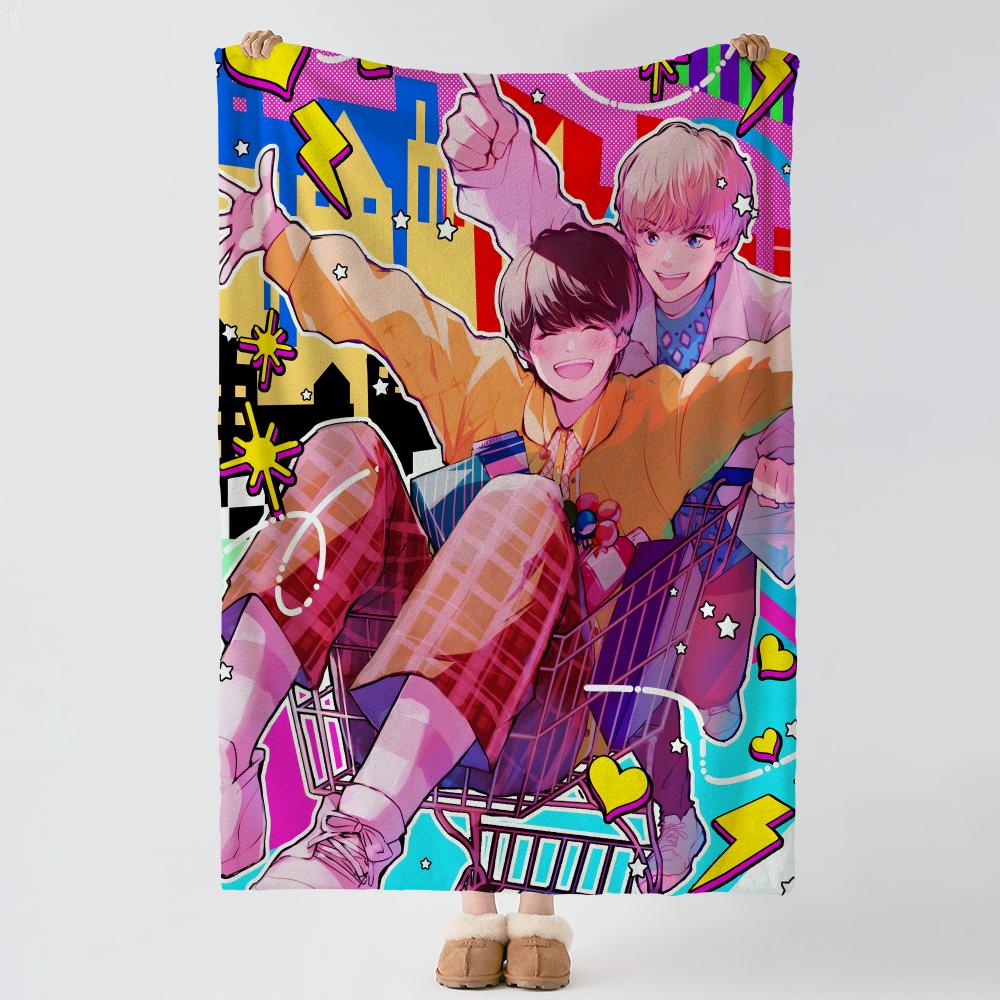 Music NNaniwa DDanshi Throw Soft Warm Flannel Blanket Multiuse Throw for Bed Sofa Office Air Conditioning Nap Blanket