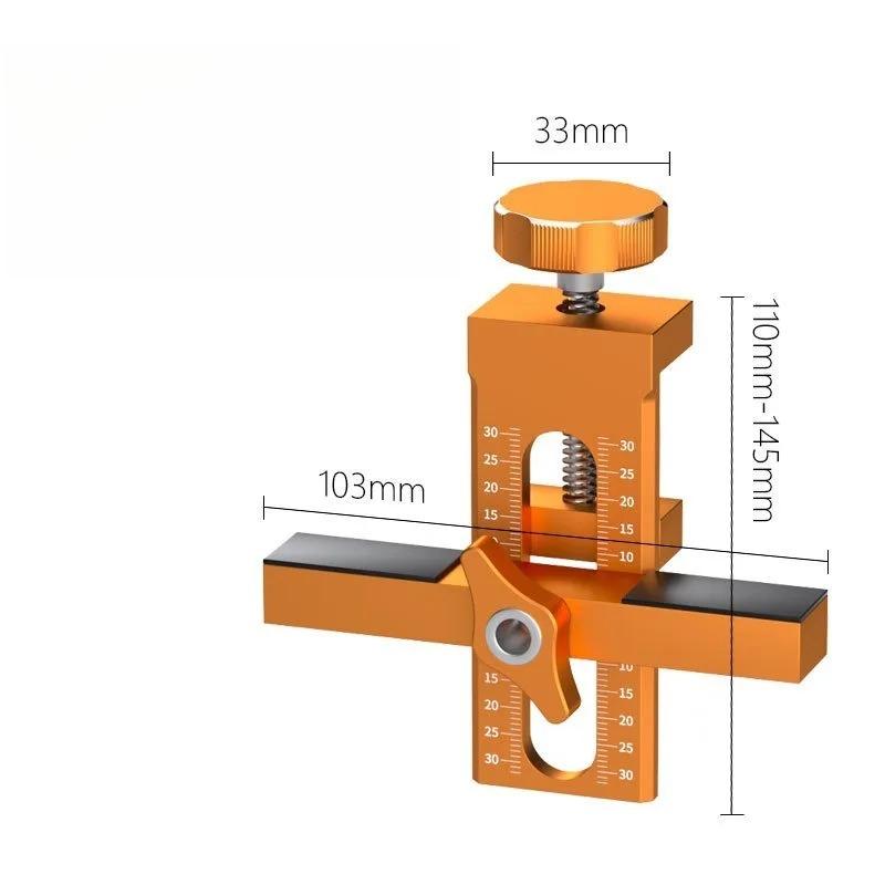 2 In 1 Cabinet Door Installation Positioner,6/8/10mm Rebounder Punched Mounting Jig Wardrobe Cabinet Door Panel Installation Jig