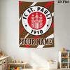 Custom Name ST.pauli Wall Tapestry Aesthetic Wall Hanging Printed Fabric Blanket Decorative Tapestries for Bedroom Living Room Home Decor
