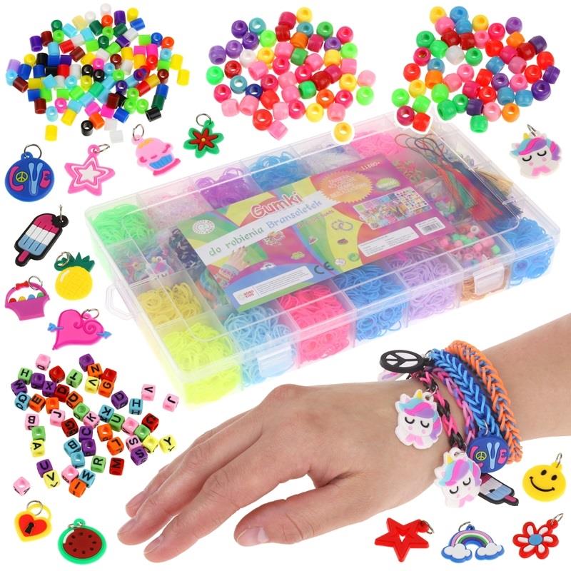 Elastische Bänder zum Herstellen von Armbändern Loom Bands Loom Zubehör 11880 Stück