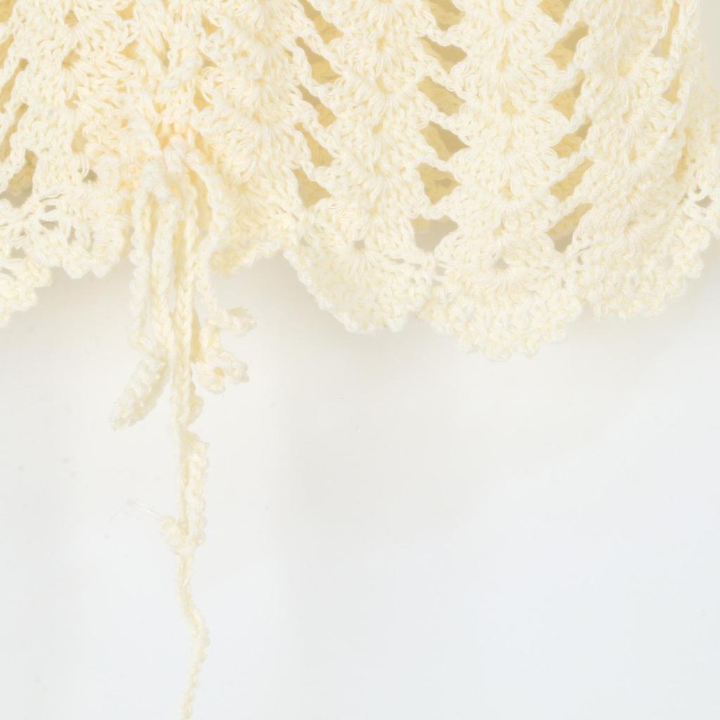 Three-Dimensional Handmade Crochet V-Neck Camisole: Sweet & Spicy Hollow-Out Knitted Top for Women - Spring/Summer Fashion Vest.