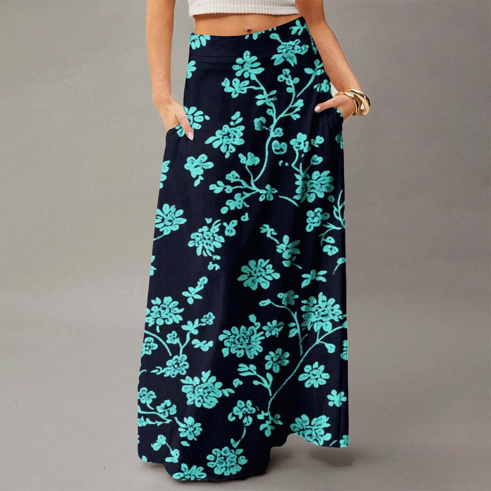 

Жіноча вільна максі-сукня звичайна повсякденна літня богемна спідниця S