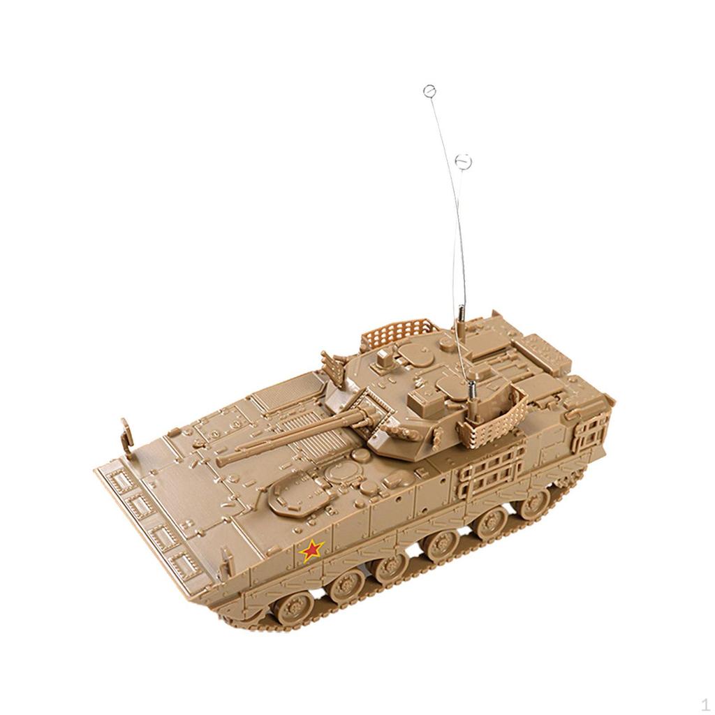 1/72 4D Tank Model Chariot Crafts Education Toy, Miniature Tracked Crawler for Adults