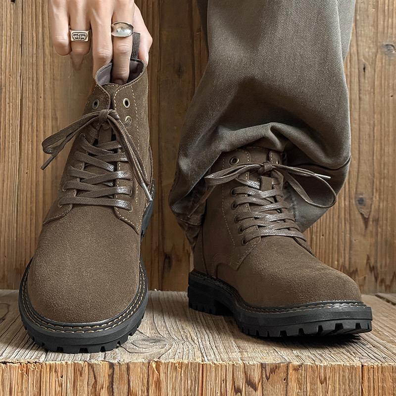 Fashion Autumn and winter boots Trendy men's minimalist style design Fashion party Outdoor street High quality luxury shoes lace-up New