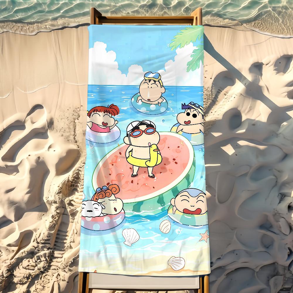 Cartoon C-Crayon S-Shin-Chan Towel Beach Towel Travel Lightweight Skin Friendly For Pool Beach Camping Cruise Summer