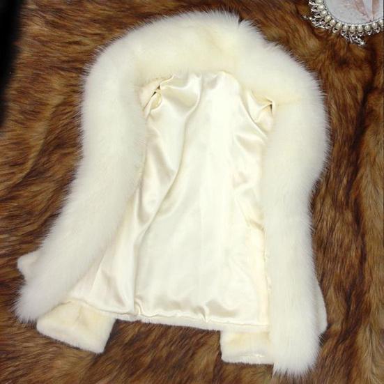 Women's Fuzzy Winter Coat Faux Fur Trim Warm Jacket Open