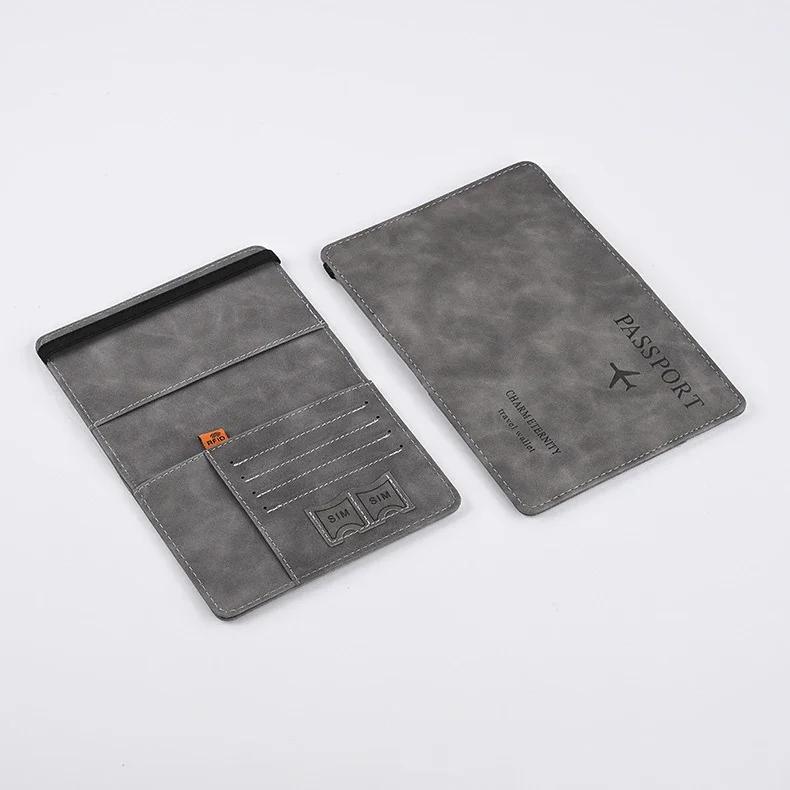 Multi-functional PU Leather Passport Purse - Hand-Carry Travel for Passport & Business Cards, Ideal Accessory for Business Trips