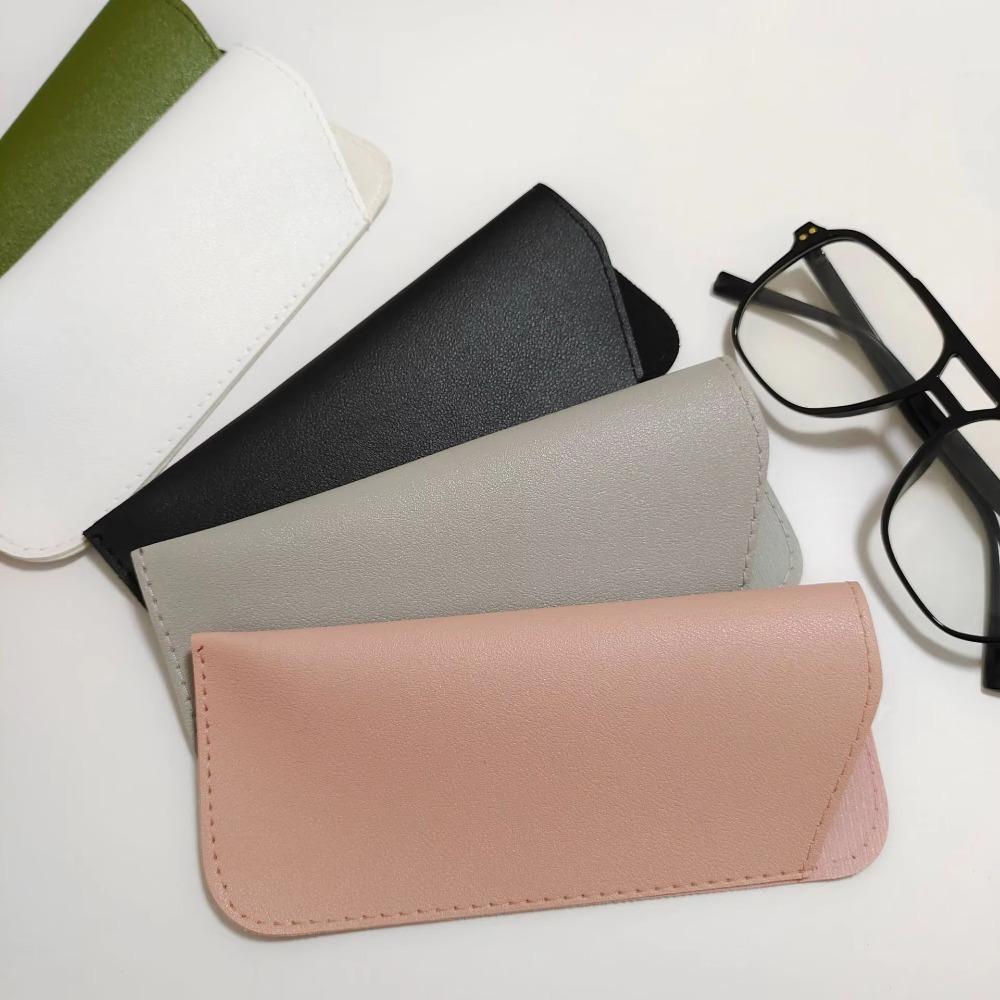 Portable Soft Glasses Bag Simple PU Leather Sun Glasses Pouch Eyewear Accessories Eyeglasses Case Holder