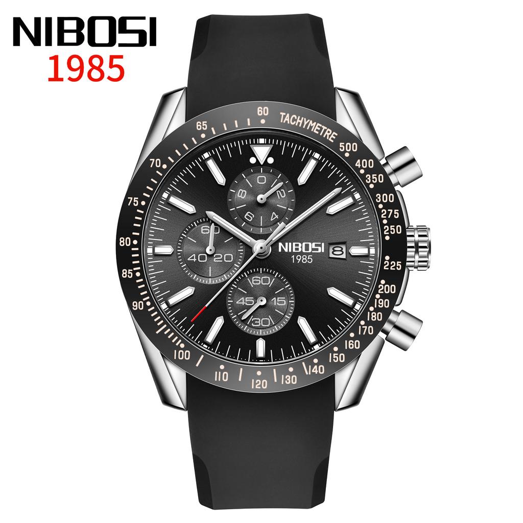 Men'S Large Dial Multi-Function Quartz Watch Luminous Waterproof Watch Men