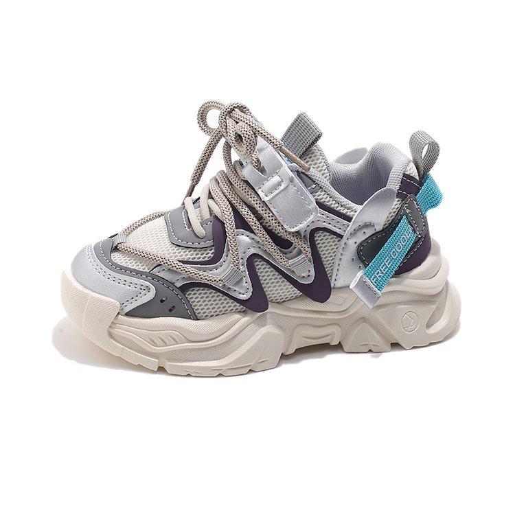 

Girls dad shoes 2025 spring new children s shoes sports shoes lightweight middle-aged and older children s casual shoes soft-soled spring models 37 серебряный