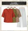Ethnic Style Cotton Linen Two-Piece Set for Elderly Women - T-Shirt & Pants Summer Outfit