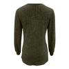 Women's Casual Solid Button Round Neck Sanding Sweatshirt Long Sleeve Top