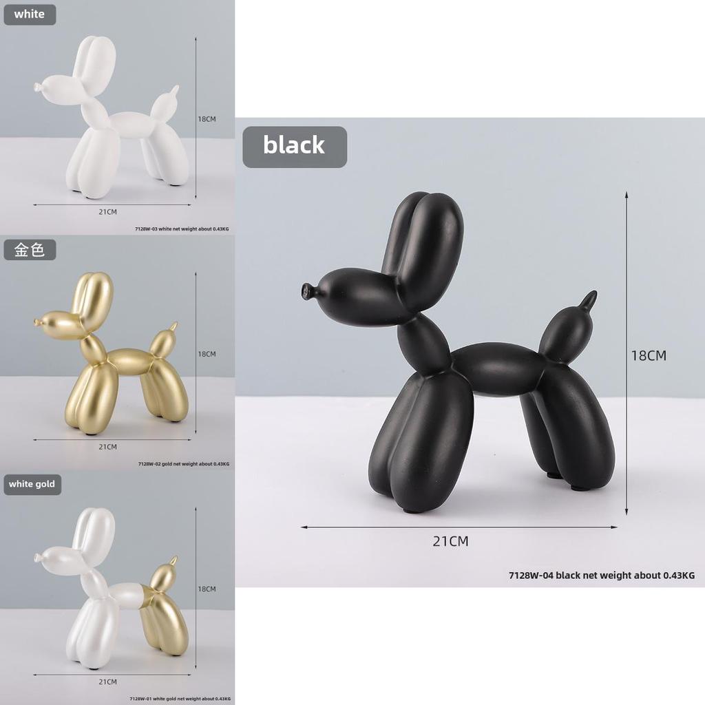 Modern Minimalist Balloon Dog Resin Sculpture For Home Office Desk Decor Gift
