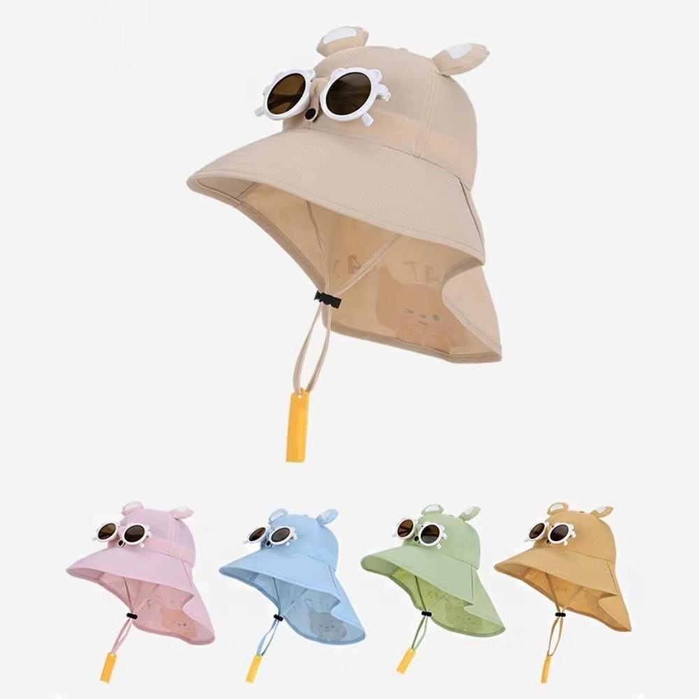Anti-UV Sun Hat with Neck Protection Shawl Safari Cap New Bucket Hat Kids