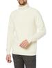 Amazon Essentials Men's Rib Knit Turtleneck Sweater, 100% Cotton, Ivory, Size XL