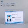 Large Transparent PVC ID Badge Holder with Lanyard for Work, Guest, Exhibition, and Conference
