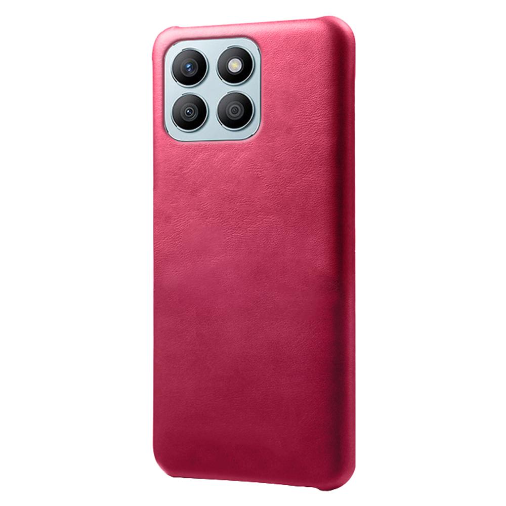 For Honor X8b 4G Phone Case Calf Texture PU Leather Hard PC Back Cover