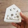 A Top Quality Hollow Bunny Rabbit House Decoration Silicone Mold Easter House Light Strings Holder Plaster Mold Handmade Decor