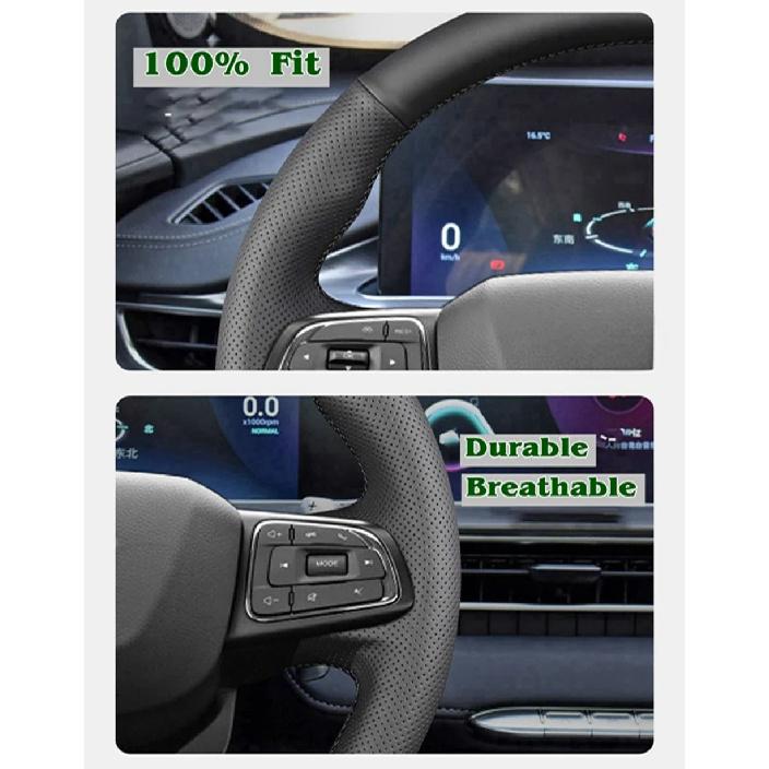 Custom Car Steering Wheel Braid Cover Hand Sewn Leather For Volkswagen VW Golf 6 GTI MK6 Polo GTI Scirocco R Car Accessories